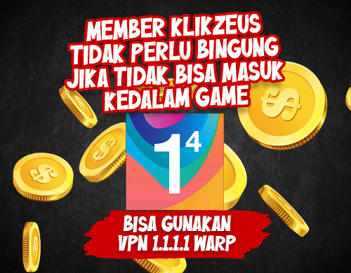 Banner pakai VPN untuk situs slot klikzeus