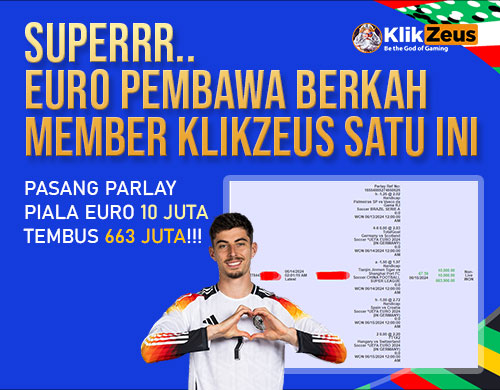 SUPERRR.. Piala Euro 2024 Menjadi Pembawa Berkah Untuk Member Klikzeus Satu Ini, Bet 10 Juta Tembus 663 Juta